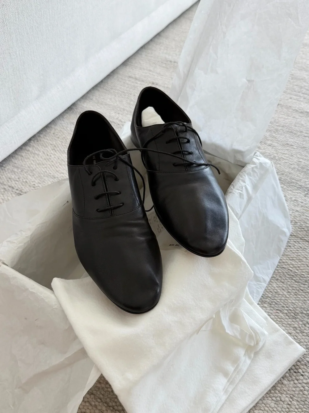 The Row Black Awar Oxford Shoes 38,5